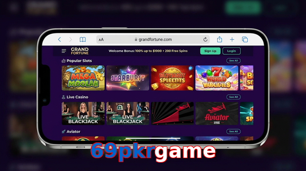 Main screen of 69Pkrgame ios page for PK players